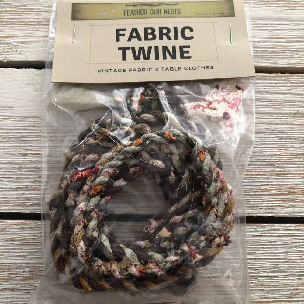 6 ft Handmade Vintage material twine fall garland